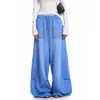 Comercio Transfronterizo Estilo Americano Pedrería Vintage Moda de Calle Alta para Mujer Con Letras Danza de Jazz Diseño de Pierna Ancha Pantalones Casuales Sueltos para Hombre