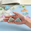Clip Triangular de Dibujos Animados Lindo Archivo Acrílico Clip Antivuelco Clip de Memo de Polipropileno para Estudiante Clip para Esquina de Examen de Oficina
