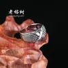 Viejo nueve hombres Chen Weiting mismo anillo Zhang Qishan joyería vintage de acero de titanio pareja de estrellas joyería para hombres y mujeres