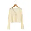 Cardigan de Punto con Protección Solar, Hueco, con Cordones, Casual, Estilo Europeo y Americano, Nuevo para Primavera y Verano 2026, Mujer, Transfronterizo Aliexpress