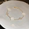 Pulsera de Concha Trébol Elegante Lujo Ligero Micro-incrustada Zircón Varios Estilos Joyería de Moda Colocación para Mujer Combinación con Todo