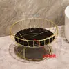 Fruteira de Ferro Criativa Sala de Estar Popular Mesa de Centro para Café da Tarde Lanche Simples Cesta de Frutas de Arame de Ferro Dourado