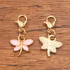 Accesorios de joyería de aleación multicolor y multiestilo, dijes colgantes de esmalte dorado KC, colgantes de flor, corazón, pentagrama y chile