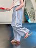 Pantalones largos delgados anti-mosquitos elegantes para niñas, pantalones capri casuales de seda helada para niños, pantalones deportivos para niños grandes, nuevo estilo de verano 2025