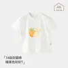 Camiseta de verano delgada con estampado de dibujos animados de manga corta Jingqi para niños y niñas, top suave y amigable con la piel para bebés