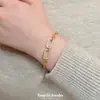 Pulseira de Corrente Oval Metálica Europeia e Americana Transfronteiriça Cravejada de Diamantes, Moda de Nicho, Simples e Elegante, Pulseira de Alta Qualidade para Mulheres
