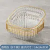 Soporte para plato de huesos transparente para el hogar, juego de plástico con borde dorado, lujo ligero, fácil de limpiar, plato de huesos, sala de estar, multiusos