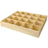Caja de Almacenamiento de Madera a Cuadros para Puesto Organizador de Escritorio para Cuentas con Múltiples Compartimentos Venta Directa del Fabricante Envío Gratis Mayoreo