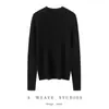 Suéter Feminino de Cashmere com Gola Meia-Alta, Novo Estilo Outono e Inverno, Tricô Quente Canelado de Caimento Justo para Usar em Camadas