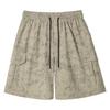 Shorts Tie-Dye cleanfit em Veludo para Ferramentas Meninos Verão 2025 Novo Esportivo High Street Roupa Externa Calças