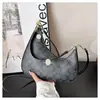 Bags2026 Bolso de Hombro y Axila Texturizado Estilo Nuevo, Bolso Cruzado de Moda para Mujer para el Trabajo, Bolso Clásico de Monograma en Forma de Media Luna