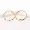 Pendientes Retro Barrocos Franceses de Flor Retorcida Pendientes de Anillo Mobius Acero Inoxidable Chapado en Oro de 18K Pendientes Retorcidos