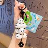 Chaveiro de panda fofo criativo para jardim de animais de estimação, pingente de mochila, chaveiro de carro, ornamentos, presente, atacado