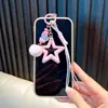 Llavero Colgante Creativo de Pompones de Estrella de Cinco Puntas para Bolsos de Niñas Llavero Acrílico Pequeño Regalo al por Mayor