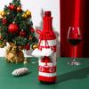 Conjunto de Garrafa de Vinho de Lã de Malha de Natal Novo Saco de Garrafa de Vinho Tinto Criativo Conjunto de Vinho Tinto Layout de Atmosfera de Restaurante de Natal