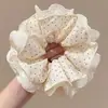 Scrunchie oversized estilo coreano para mulheres, alta elasticidade, elástico de cabelo durável, acessório de cabelo de renda de alta qualidade, atacado