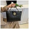 Bolsa Popular de Têxtil de Cor Sólida Feminina 2023 Nova Tendência Fashionável Grande Capacidade Corrente no Ombro Versátil Estilo Ocidental Bolsa Transversal