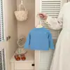Camiseta base de cuello medio para niños, temporada primavera y otoño 2026, camiseta básica versátil multicolor de manga larga para niños y niñas