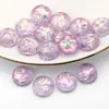 Cuentas de Resina de 16 mm Cielo Estrellado de Sirena con Purpurina Fina Cuentas Sueltas Cuentas de Ojo de Gato Imitación Cadena de Teléfono Móvil DIY Accesorios de Joyería