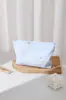 Bolsa de Maquiagem Feminina Bordada com Laço Fresca e Doce Bolsa de Armazenamento de Produtos de Skincare para Viagem Bolsa de Mão Portátil Fofa