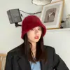 Angora Corazón de Chica~Hermoso Sombrero de Cubo Versátil Sombrero de Pescador Estilo Coreano para Mujer Sombrero de Cubeta Sombrero Cálido Otoño/Invierno para Mujer