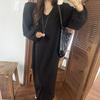 Vestido Suéter Soltinho Simples Novo Chic Coreano Estilo Longo