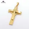 Lele Jewelry Popular Cruz Europeu e Americano Pingente de Cruz Aço Inoxidável Dourado Moda Tendência Essencial Masculino Colar de Rua