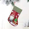 Nuevos Calcetines Navideños Grandes Bolsa de Regalo Decoraciones Navideñas Bolsa de Dulces para Niños Hombre Viejo sin Rostro Adornos Colgantes Navideños