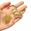 Año del Caballo Hilo Rojo Atrae Dinero Caballo de Oro Mini Colgante para Cadena de Teléfono Regalo Promocional Caballo del Zodiaco Pequeños Adornos Venta al por Mayor