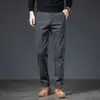 Calças Casuais de Alta Qualidade para Homens, Primavera e Outono 2026 Novos Calças Sociais Slim Fit de Corte Reto, Engrossadas com Lã para Outono e Inverno, Estilo Jovem