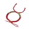 Pulsera de Nudo Vajra Estilo Tíbet con Hilo Rojo, Pulsera Trenzada Hecha a Mano, Cuerda Tántrica, Joyería Étnica Unisex al por Mayor