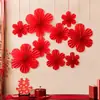 Decoración de Flor de Papel para Jardín de Infancia Arreglo para Fiesta al Aire Libre Decoración de Abanico de Papel Verde Suministros para Arreglo de Fiesta de Cumpleaños