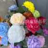 3 Flores Artificiales de Peonía Extranjera Rosa de Brasil Decoración Decoración de Boda Flor Falsa Flor Especial para Lobby de Hotel Brote de Ciruelo de Té