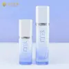 Frasco Quadrado de Essência 30ml, Frasco de Loção com Bomba de Vidro 50ml, Frasco Dosador de Cosméticos de Luxo, Frasco de Base BB Cream
