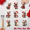 Conjunto Plano 2D de 9 Peças de Gatos Fofos em Forma de Estrela Decorações de Árvore de Natal de Madeira para Portas de Casa, Janelas e Lareira