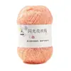Paño de cocina estilo coreano con hilo brillante, bolsa de ganchillo DIY hecha a mano, muñeca con borla de fresa, hilo dorado brillante