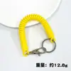 Juego de llaveros y tarjetas con cuerda de resorte de plástico, accesorios para bolsas, cordón elástico de color antipérdida, venta al por mayor