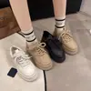 Zapatos Casuales Deportivos Estilo Europeo 2025 Primavera Nuevos Versátiles Zapatos de Plataforma de Suela Gruesa Estilo Hong Kong Zapatos de Papá para Mujer Ins