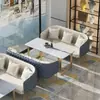 Juego de Sofá Silla Doble de Hierro Forjado Estilo Nórdico para Postres y Té con Leche para Cafetería, Bar, Oficina de Ventas, Recepción de Tienda de Bodas