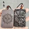 Colgante de Madera de Azufaifo Jadeada, Colgante de las Cuatro Bestias Míticas, Qinglong, Tigre Blanco, Suzaku, Xuanwu, Colgante de Suministros Taoístas
