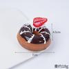 Pegatinas de refrigerador de dona de simulación de alto rebote de PU decoración creativa para el hogar comida de simulación juego postre