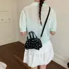 Bolsa de Mão Polca Elegante e Simples 2026 Nova Coleção Primavera/Verão Bolsa de Ombro Fofa com Laço Bolsa Transversal Ins Personalizada