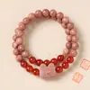 Pulsera de Madera de Cedro, Pulsera de Cuentas de Buda de Doble Círculo de Lujo Ligero, Bandeja Portátil para Juguetes y Joyería de Fragancia Antigua Retentiva, Venta al por Mayor