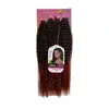Fábrica de origen europeo y americano más vendido trenzas rizadas brasileñas de 20 pulgadas peluca de trenzas de ganchillo de fibra de alta temperatura 200g multicolor más vendido