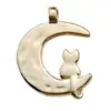 Venda Quente Transfronteiriça KC Liga de Ouro Série Animal Gato Pingentes Charms DIY Pulseira Colar Brinco Acessórios de Joias