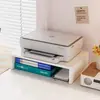 Prateleira de Armazenamento para Impressora Suporte de Mesa de Escritório Prateleira de Armazenamento de Arquivos Multicamadas Suporte de Base de Elevação