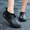 Novas Botas de Chuva para Mulheres, Moda de Solado Grosso Antiderrapante Impermeável Cano Curto Sapatos de Água para Trabalho na Cozinha, Sapatos de Borracha de Solado Macio, Solado Plano Super Macio