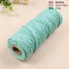 Corda de Algodão Trançada Vintage Feita à Mão de 3mm Corda de Algodão DIY Tapeçaria Corda de Fio de Algodão Grosso Acessórios de Amarração Lote de 100m Crochê