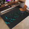 Alfombra para Habitación de E-Sports Transfronteriza de Terciopelo de Cristal Estilo Tecnología 3D Alfombra para Sala de Estar Alfombra para Suelo de Silla Giratoria de Dormitorio Alfombra Insonorizada y Resistente a Manchas
