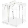 Caixa Transparente Redonda para Bolo Sombra de Flor PVC Transparente Caixa de Presente para Arranjo de Flores Celebridade da Internet Pedido de Casamento Aniversário Caixa de Presente de Flor para Confeitaria